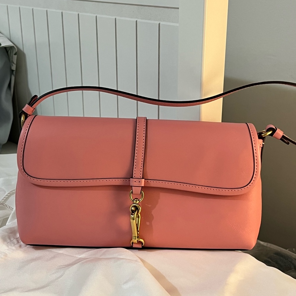 Coach Hampton Pink Leather Shoulder Bag